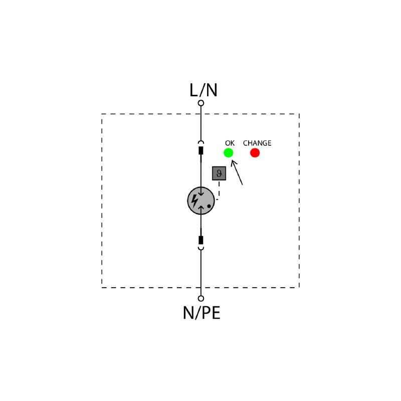 DPS, Baja tensión, sin contacto de aviso remoto, Sin corriente de fuga, Monofásico, TN - Imagen 2